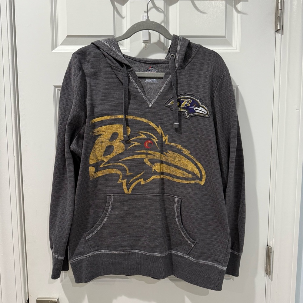 Majestic Dark Gray Ravens Hoodie